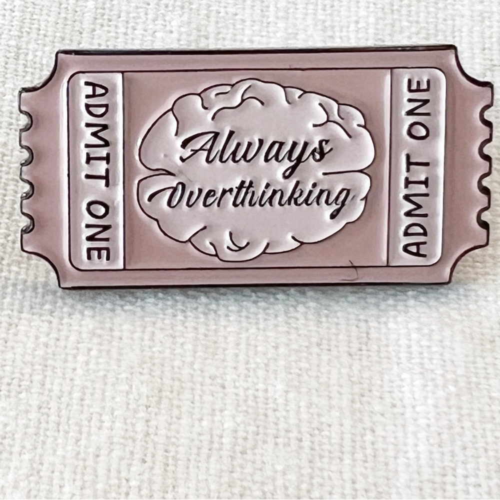 Always Overthinking Enamel Pin - Picture 2 of 2